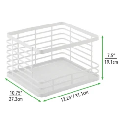 Stackable Wire Pantry Baskets 11 X 12 X 7.5 4 Stackable Wire Pantry Baskets 11 X 12 X 7.5 -mDesign 1000 Square JPG 16504MDK Dimensions