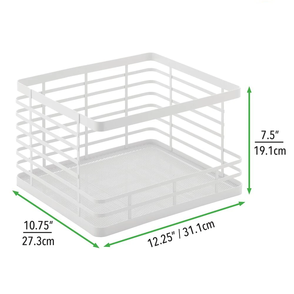 Stackable Wire Pantry Baskets 11 x 12 x 7.5 Stackable Wire Pantry Baskets 11 X 12 X 7.5 -mDesign 1000 Square JPG 16504MDK Dimensions