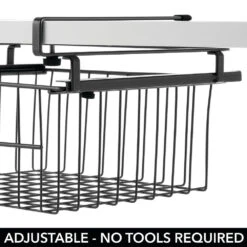 Under Shelf Sliding Basket 11 X 11 X 7 7 Under Shelf Sliding Basket 11 X 11 X 7 -mDesign 1000 Square JPG 16615MDK.PT02