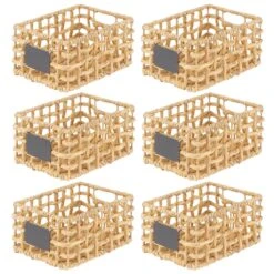 Open Weave Hyacinth Basket With Chalkboard Label 12 X 9 X 6 10 Open Weave Hyacinth Basket With Chalkboard Label 12 X 9 X 6 -mDesign 1000 Square JPG 17088MDHS.MAIN 3