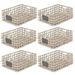 Open Weave Hyacinth Basket With Chalkboard Label 16 X 12 X 6 11 Open Weave Hyacinth Basket With Chalkboard Label 16 X 12 X 6 -mDesign 1000 Square JPG 17092MDHS.MAIN 3