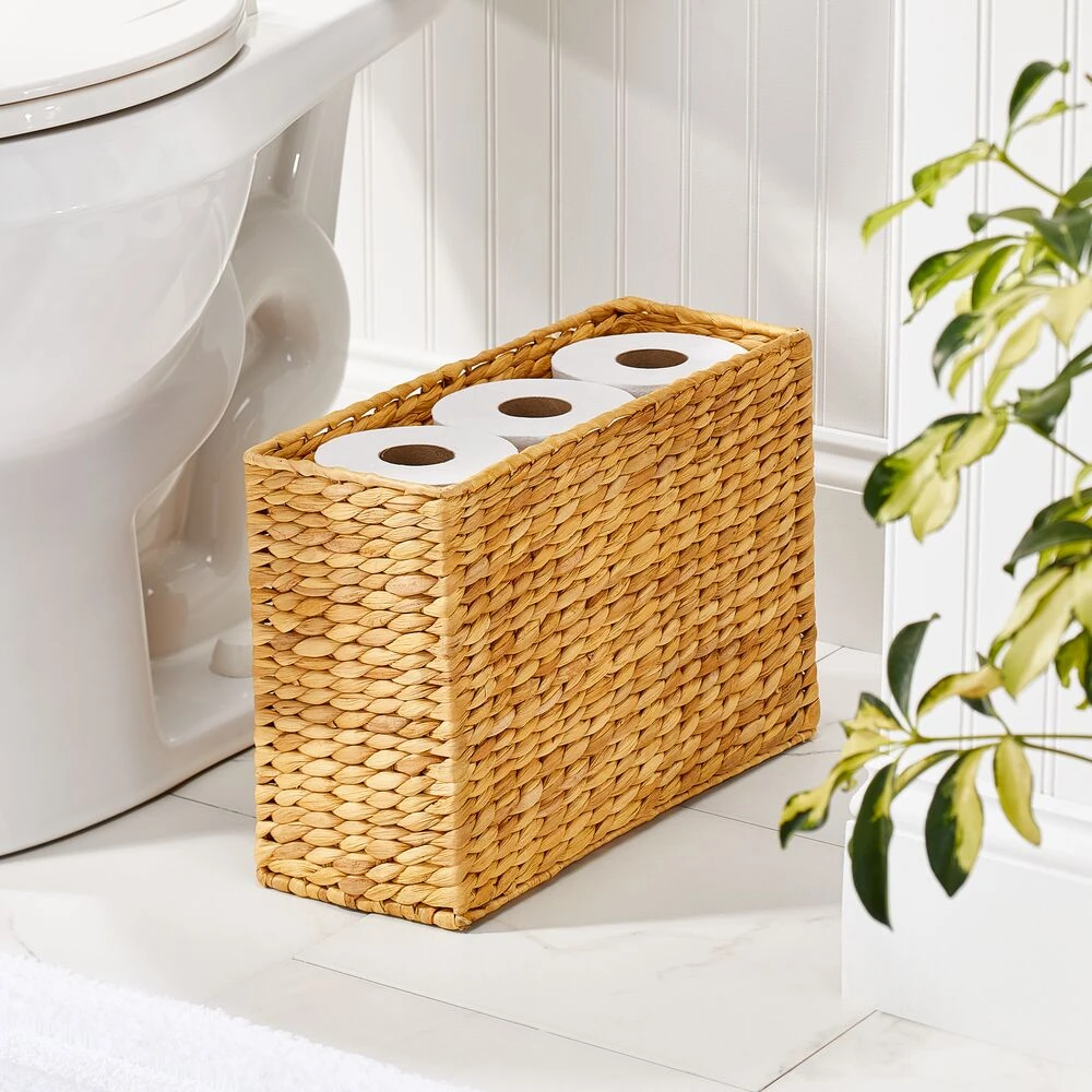 Water Hyacinth Toilet Paper Basket 6 x 15 x 10 Water Hyacinth Toilet Paper Basket 6 X 15 X 10 -mDesign 1000 Square JPG 17265MDBST Environment