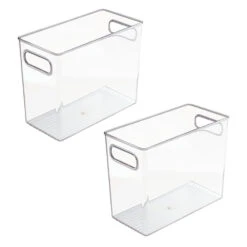 Tall Bathroom Bin With Handles 9.5 X 4.5 X 8 4 Tall Bathroom Bin With Handles 9.5 X 4.5 X 8 -mDesign 1000 Square JPG 1729MDK.PT01