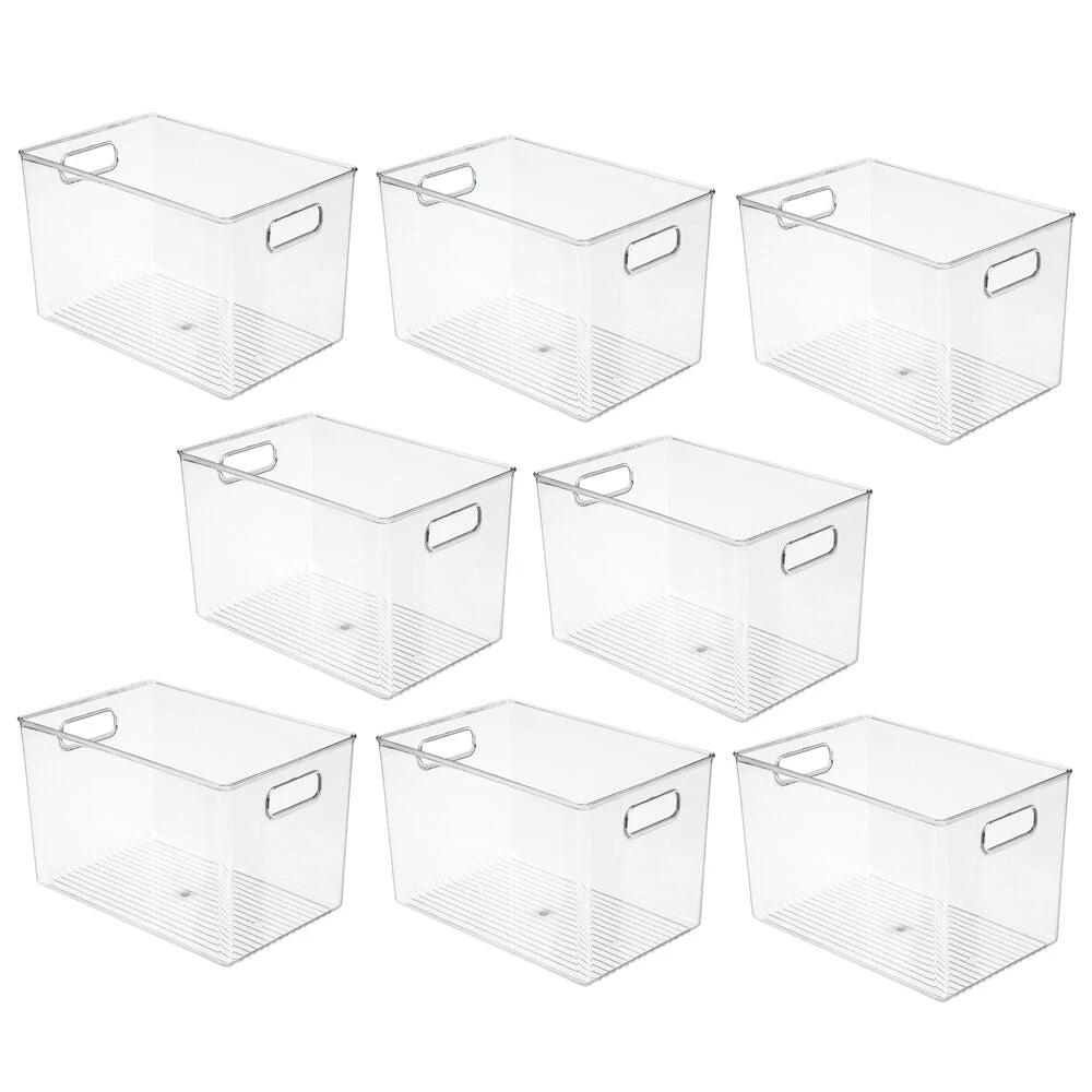 Clear Plastic Bin with Handles 12 x 8 x 8 Clear Plastic Bin With Handles 12 X 8 X 8 -mDesign 1000 Square JPG 17327MDHS.MAIN 3