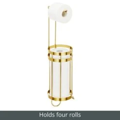 Toilet Paper Holder Stand With 3-Roll Reserve 3 Toilet Paper Holder Stand With 3-Roll Reserve -mDesign 1000 Square JPG 17354MDBST Detail