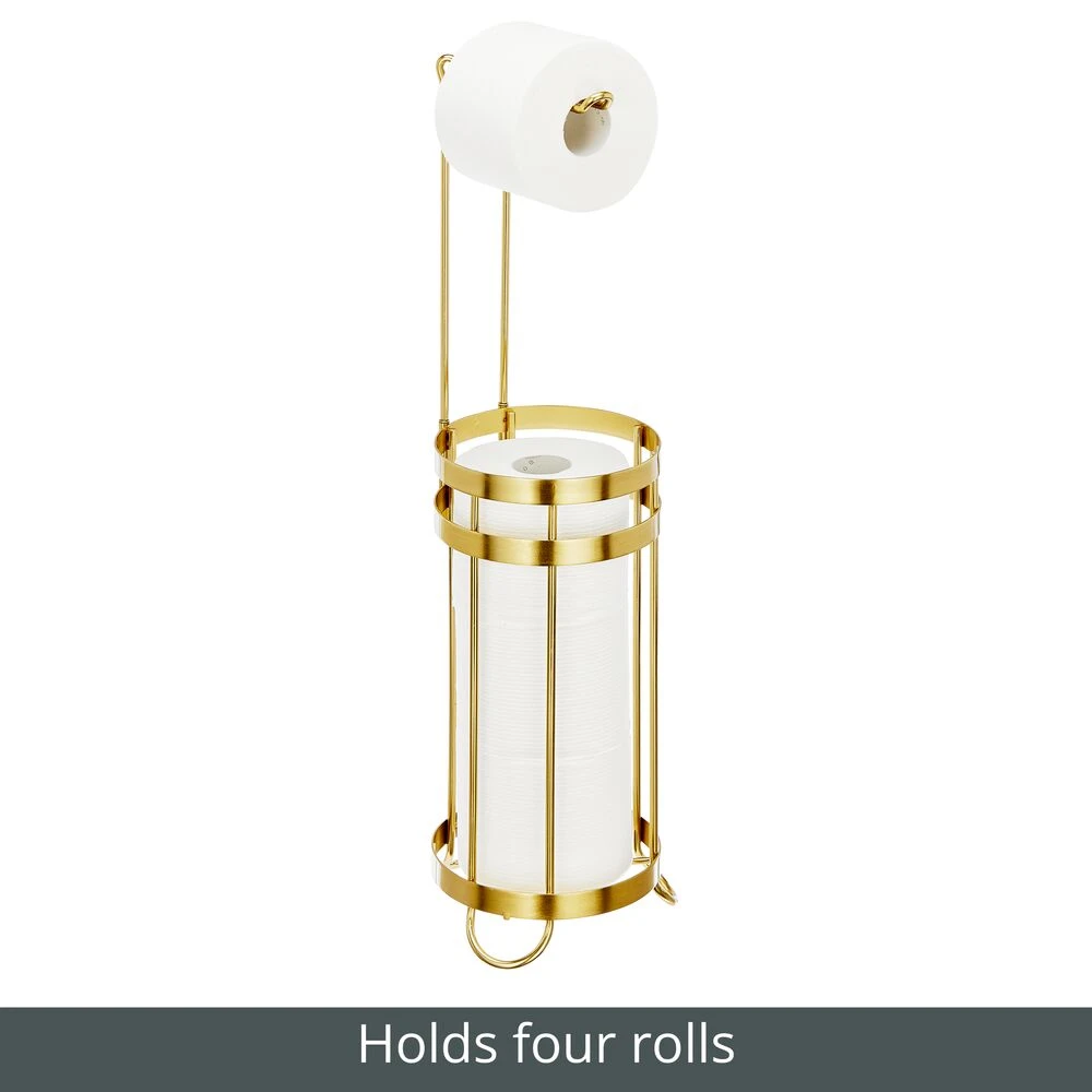 Toilet Paper Holder Stand with 3-Roll Reserve Toilet Paper Holder Stand With 3-Roll Reserve -mDesign 1000 Square JPG 17354MDBST Detail