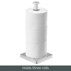 3-Roll Toilet Paper Storage Stand 4 3-Roll Toilet Paper Storage Stand -mDesign 1000 Square JPG 18090MDBST Detail