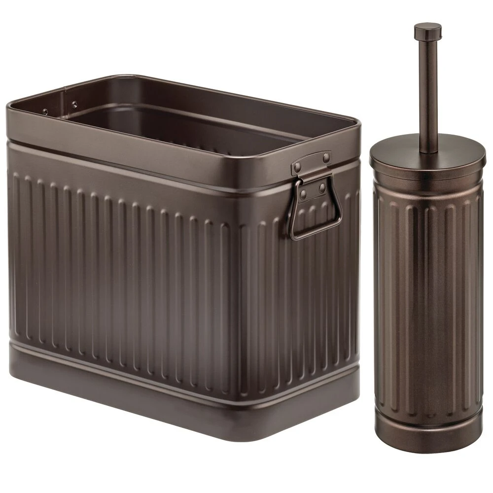 Bathroom Trash Can and Toilet Brush Set Bathroom Trash Can And Toilet Brush Set -mDesign 1000 Square JPG 18424MDBST.MAIN