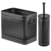 Bathroom Trash Can And Toilet Brush Set