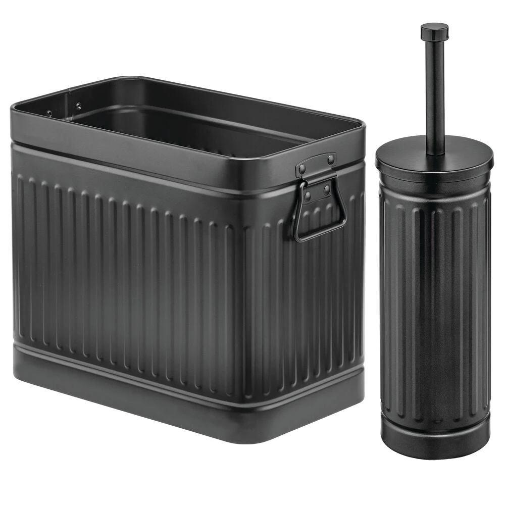 Bathroom Trash Can and Toilet Brush Set Bathroom Trash Can And Toilet Brush Set -mDesign 1000 Square JPG 18427MDBST.MAIN