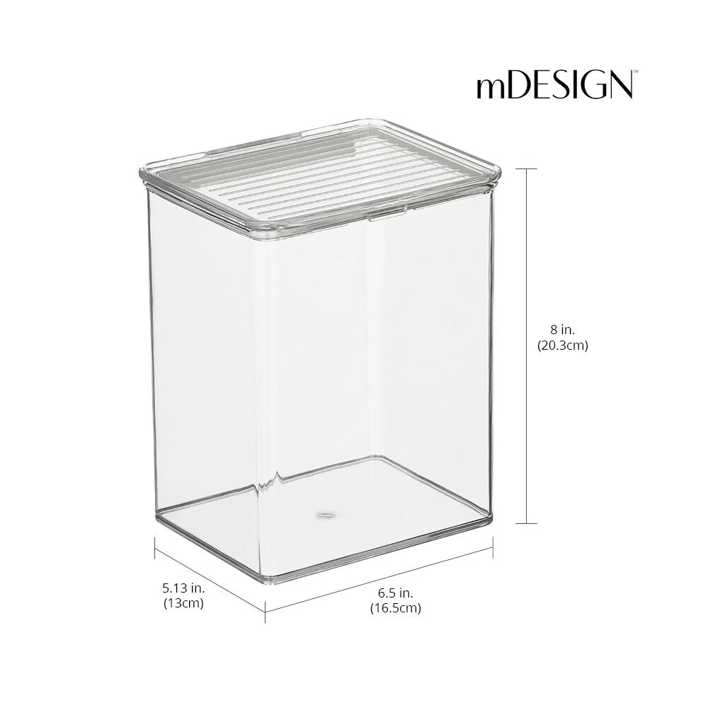 Airtight Stackable Bin Set Airtight Stackable Bin Set -mDesign 1000 Square JPG 18654MDK Dimensions