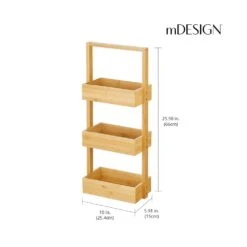3-Tier Bamboo Storage Tower 2 3-Tier Bamboo Storage Tower -mDesign 1000 Square JPG 19563MDBST Dimensions