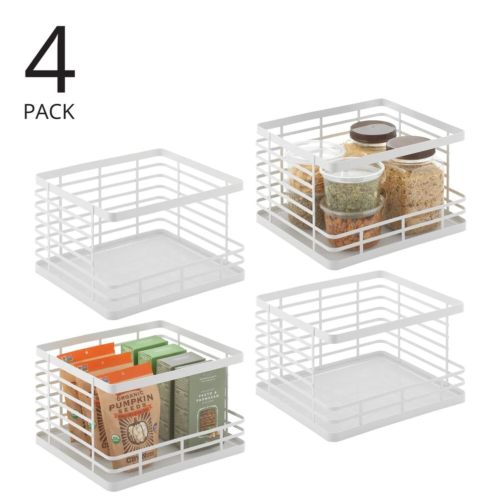 Stackable Wire Pantry Baskets 11 x 12 x 7.5 Stackable Wire Pantry Baskets 11 X 12 X 7.5 -mDesign 1000 Square JPG 19825MDK Outline
