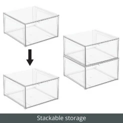 Stackable Kitchen Storage Drawer 14 X 14.5 X 8 -mDesign 1000 Square JPG 20422MDBST Detail
