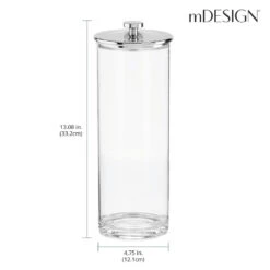 Tall Airtight Kitchen Canisters 4 Tall Airtight Kitchen Canisters -mDesign 1000 Square JPG 20763MDK Dimensions