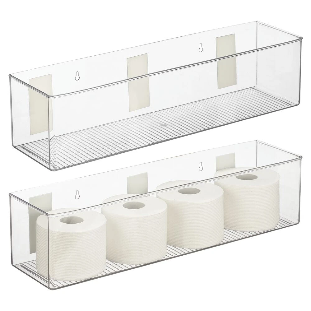 Wall Mount or Adhesive Bin 6 x 24 x 6 Wall Mount Or Adhesive Bin 6 X 24 X 6 -mDesign 1000 Square JPG 20837MDBST Outline