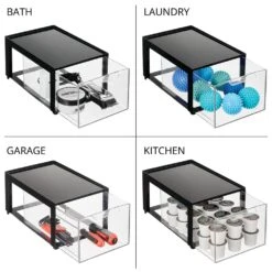 Stackable Makeup Storage Drawer 12 X 8 X 6 3 Stackable Makeup Storage Drawer 12 X 8 X 6 -mDesign 1000 Square JPG 20861MDO Detail