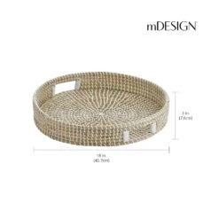 18" Round Seagrass Tray 3 18" Round Seagrass Tray -mDesign 1000 Square JPG 21419MDK Dimensions