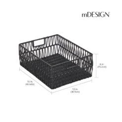 Cotton Rope Basket 16 X 12 X 6 3 Cotton Rope Basket 16 X 12 X 6 -mDesign 1000 Square JPG 21427MDK Dimensions