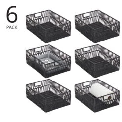 Cotton Rope Basket 16 X 12 X 6 4 Cotton Rope Basket 16 X 12 X 6 -mDesign 1000 Square JPG 21433MDK Outline