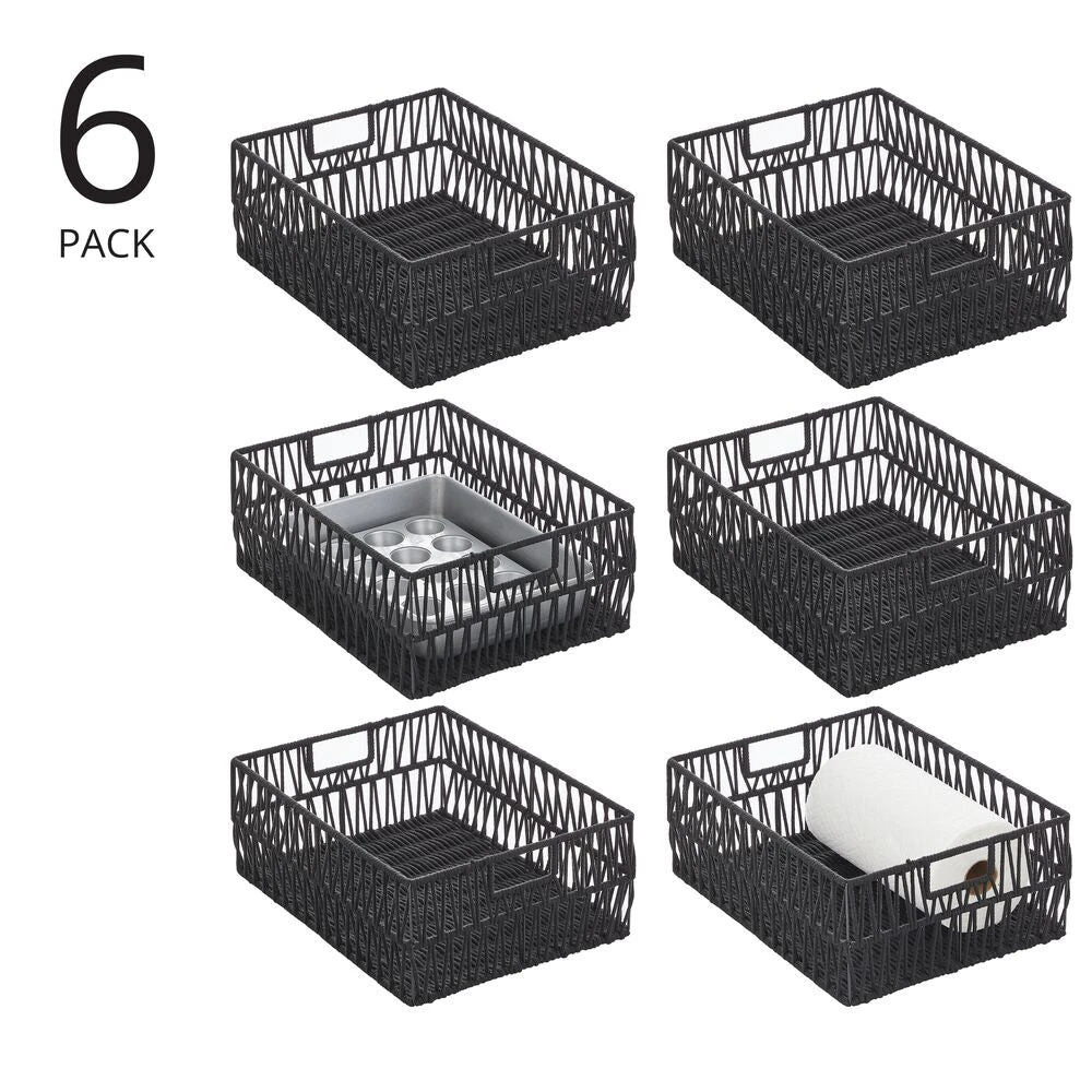 Cotton Rope Basket 16 x 12 x 6 Cotton Rope Basket 16 X 12 X 6 -mDesign 1000 Square JPG 21433MDK Outline