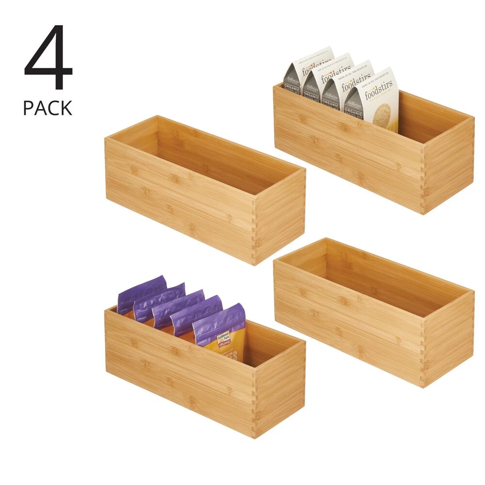 Bamboo Bin 16.5 x 6.5 x 6 Bamboo Bin 16.5 X 6.5 X 6 -mDesign 1000 Square JPG 21618MDK Outline