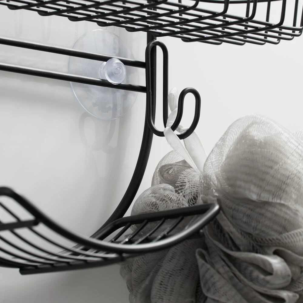 Hanging Shower Caddy with Soap Dish Hanging Shower Caddy With Soap Dish -mDesign 1000 Square JPG 22199MDBST Detail