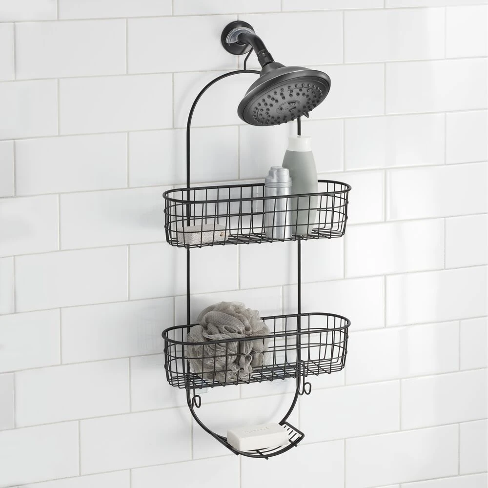 Hanging Shower Caddy with Soap Dish Hanging Shower Caddy With Soap Dish -mDesign 1000 Square JPG 22199MDBST Environment