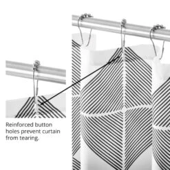 Geometric Diamond Shower Curtain 6 Geometric Diamond Shower Curtain -mDesign 1000 Square JPG 22346MDSC Detail 1