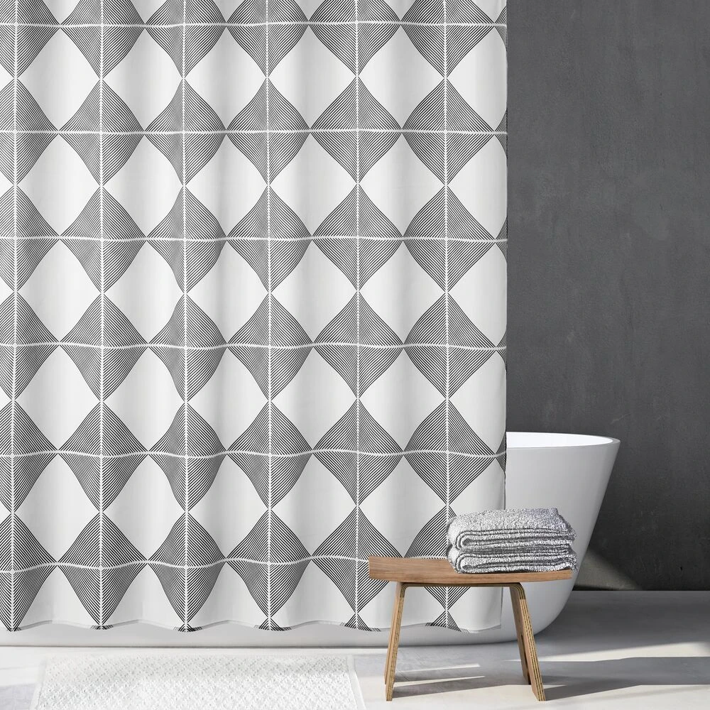 Geometric Diamond Shower Curtain Geometric Diamond Shower Curtain -mDesign 1000 Square JPG 22346MDSC Environment