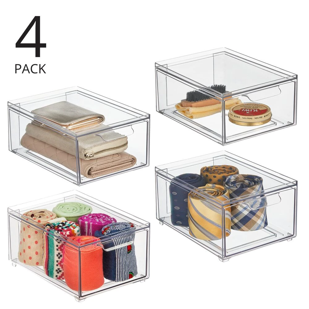 Stackable Closet Storage Drawer 8.5 x 6 x 4 Stackable Closet Storage Drawer 8.5 X 6 X 4 -mDesign 1000 Square JPG 24549MDCO Outline