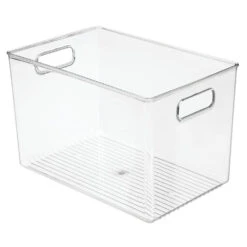 Clear Plastic Bin With Handles 12 X 8 X 8 5 Clear Plastic Bin With Handles 12 X 8 X 8 -mDesign 1000 Square JPG 64340 naked