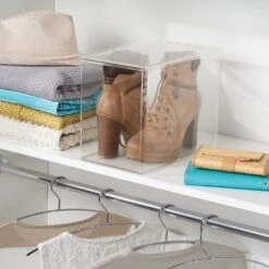 Clear Stackable Shoe Box 13 X 7 X 9 4 Clear Stackable Shoe Box 13 X 7 X 9 -mDesign 1000 Square JPG 68230.PT01
