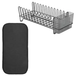 Compact Dish Rack And Drying Mat
