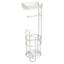 Toilet Paper Holder Stand With Shelf And 2-Roll Reserve 4 Toilet Paper Holder Stand With Shelf And 2-Roll Reserve -mDesign 1000 Square JPG 8789MDBST.PT02