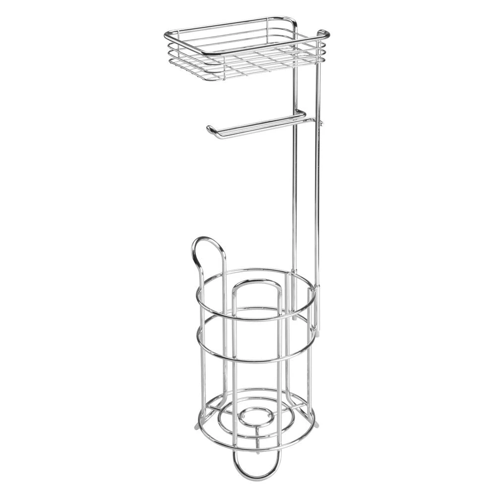 Toilet Paper Holder Stand with Shelf and 2-Roll Reserve Toilet Paper Holder Stand With Shelf And 2-Roll Reserve -mDesign 1000 Square JPG 8792MDBST.PT02