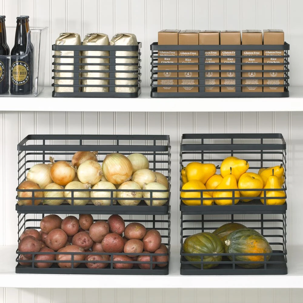 Wire Pantry Basket 16 x 9 x 6 Wire Pantry Basket 16 X 9 X 6 -mDesign 1000 Square JPG CarsonBaskets Environment