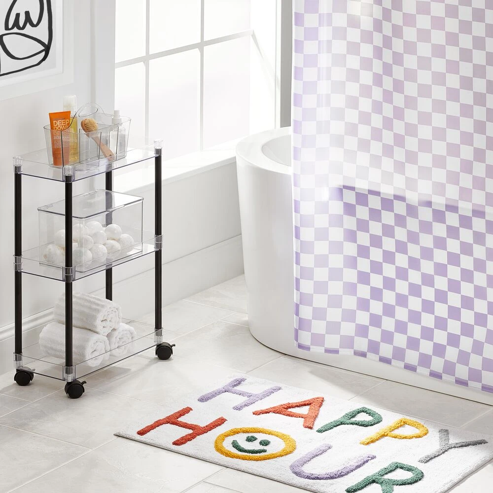 Hinged-Lid Bathroom Storage Box 7 x 11 x 6.5 Hinged-Lid Bathroom Storage Box 7 X 11 X 6.5 -mDesign 1000 Square JPG Shower Bathroom Environment 2