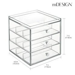 3-Drawer Makeup Organizer 2 3-Drawer Makeup Organizer -mDesign 1600 300DPI 01179MDGEU dims