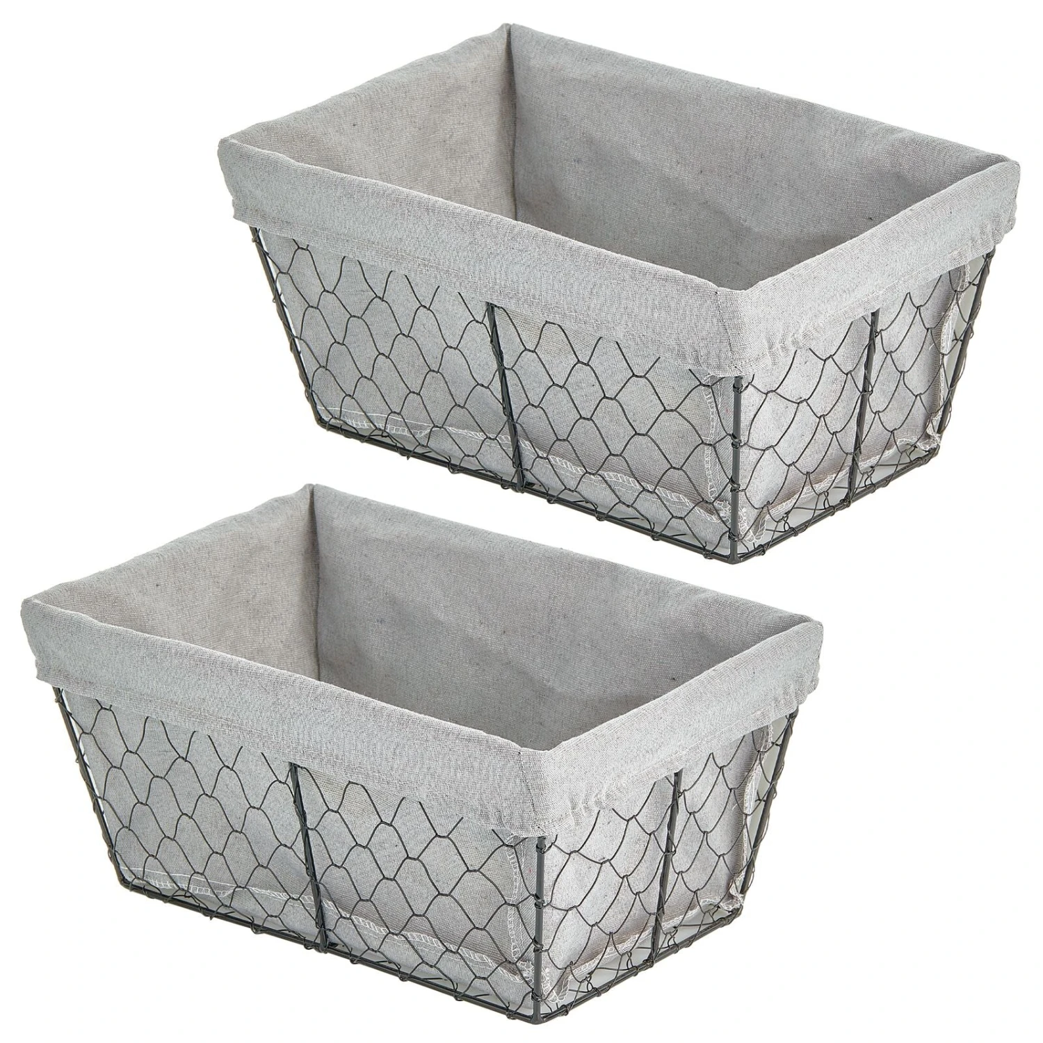 Wire Basket with Fabric Liner Wire Basket With Fabric Liner -mDesign 1600 300DPI 16954MDHS.MAIN 3
