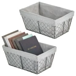 Wire Basket With Fabric Liner 5 Wire Basket With Fabric Liner -mDesign 1600 300DPI 16954MDHS.MAIN