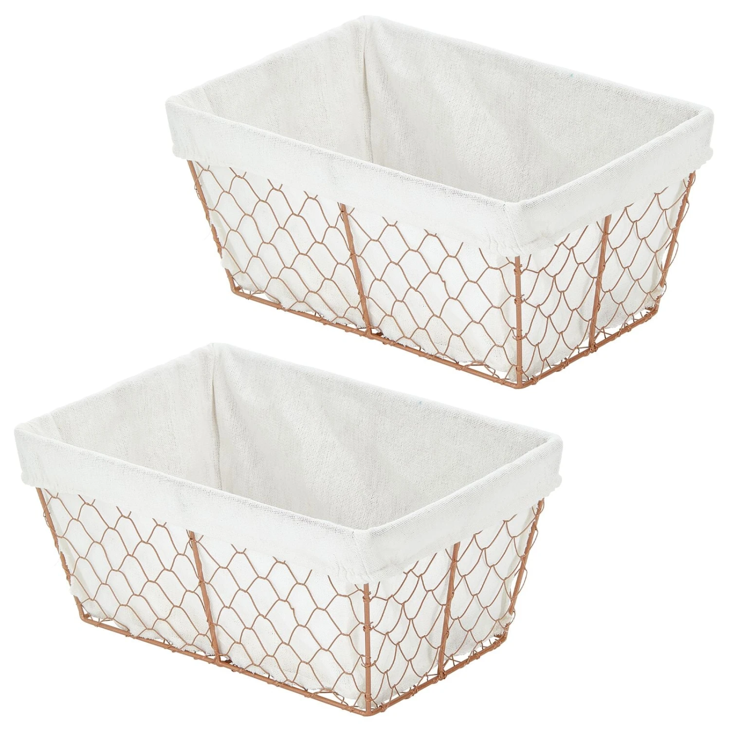 Wire Basket with Fabric Liner Wire Basket With Fabric Liner -mDesign 1600 300DPI 16957MDHS.MAIN 3
