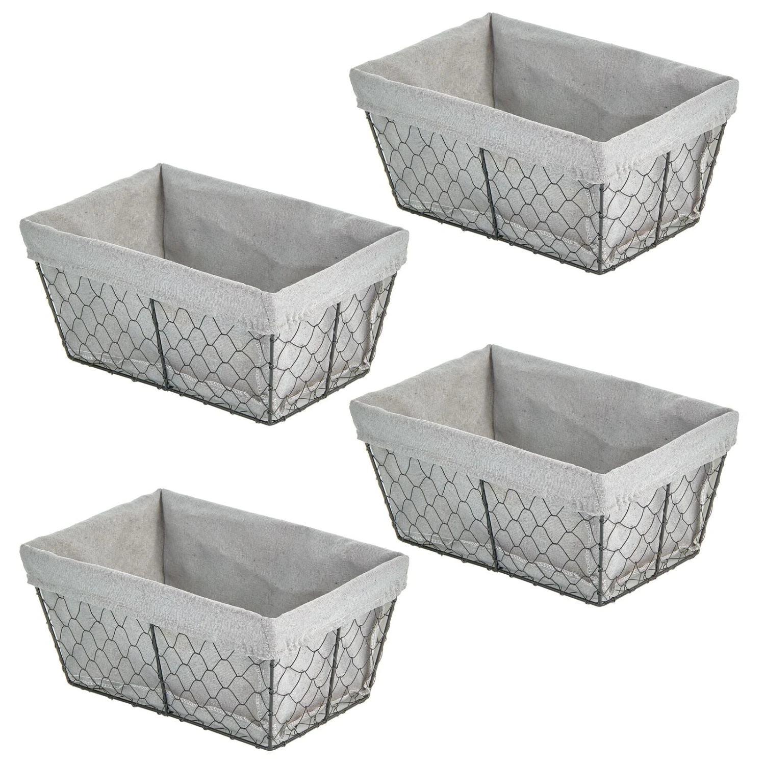 Wire Basket with Fabric Liner Wire Basket With Fabric Liner -mDesign 1600 300DPI 16960MDHS.MAIN 3
