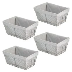 Wire Basket With Fabric Liner 12 Wire Basket With Fabric Liner -mDesign 1600 300DPI 16961MDHS.MAIN 3