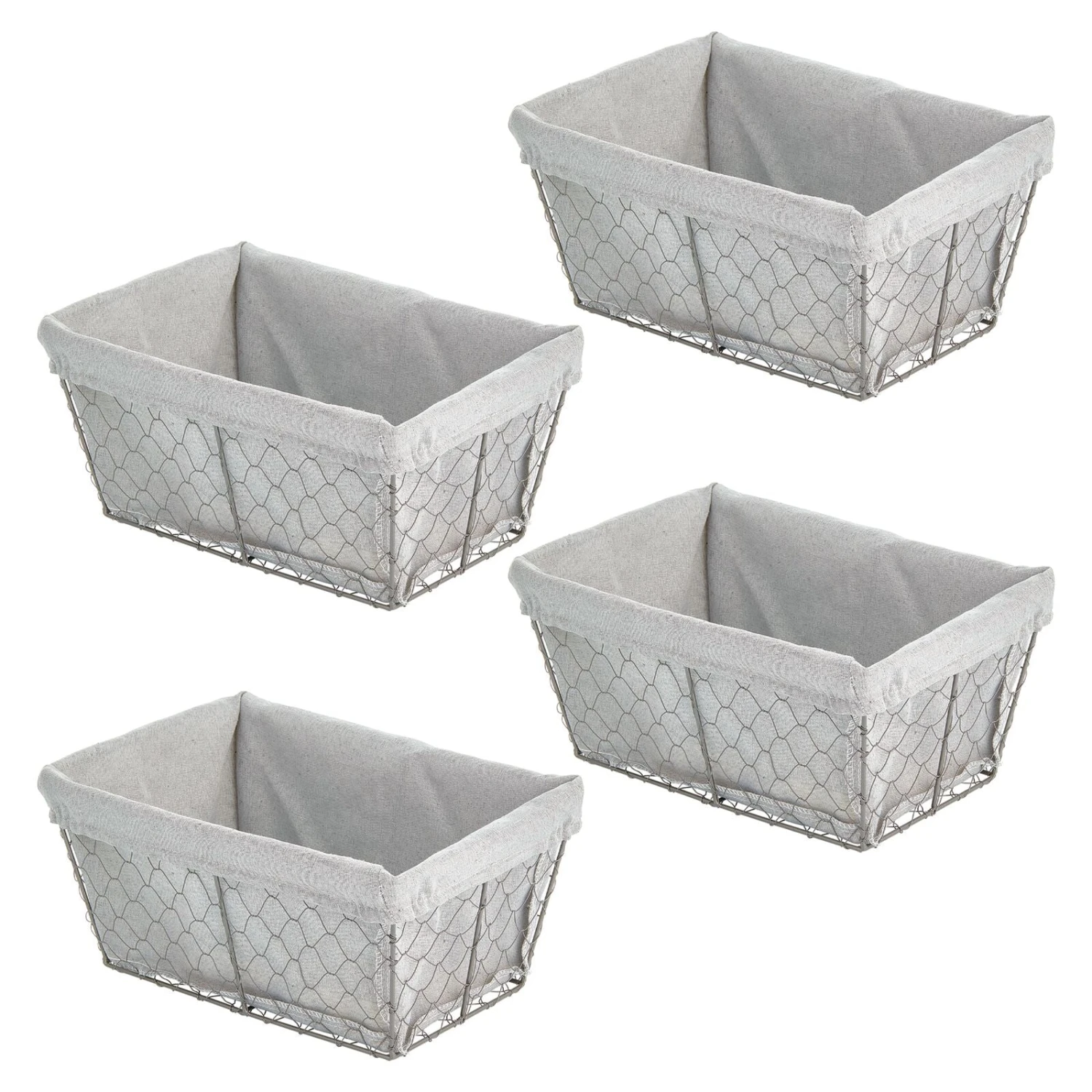 Wire Basket with Fabric Liner Wire Basket With Fabric Liner -mDesign 1600 300DPI 16961MDHS.MAIN 3