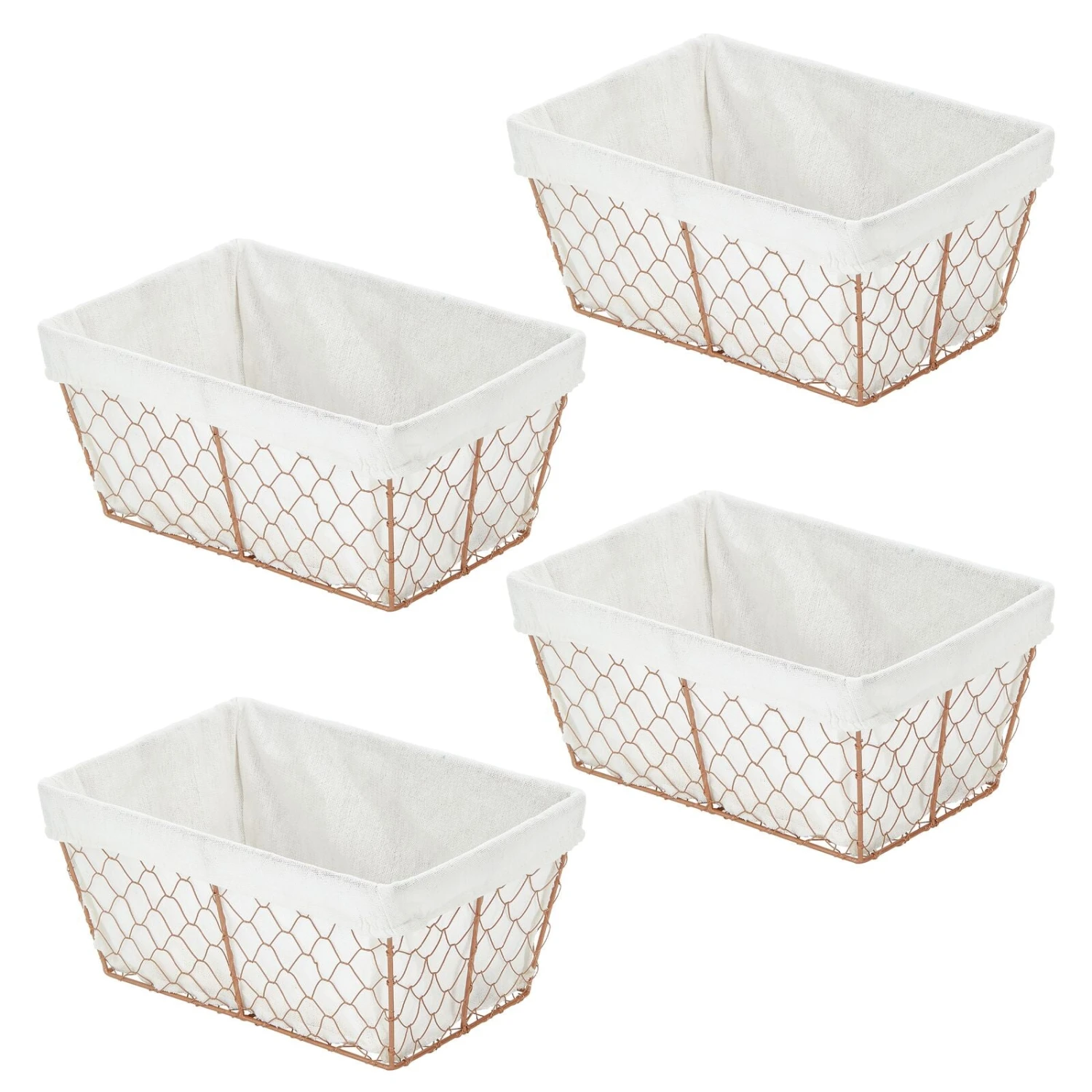 Wire Basket with Fabric Liner Wire Basket With Fabric Liner -mDesign 1600 300DPI 16962MDHS.MAIN 3