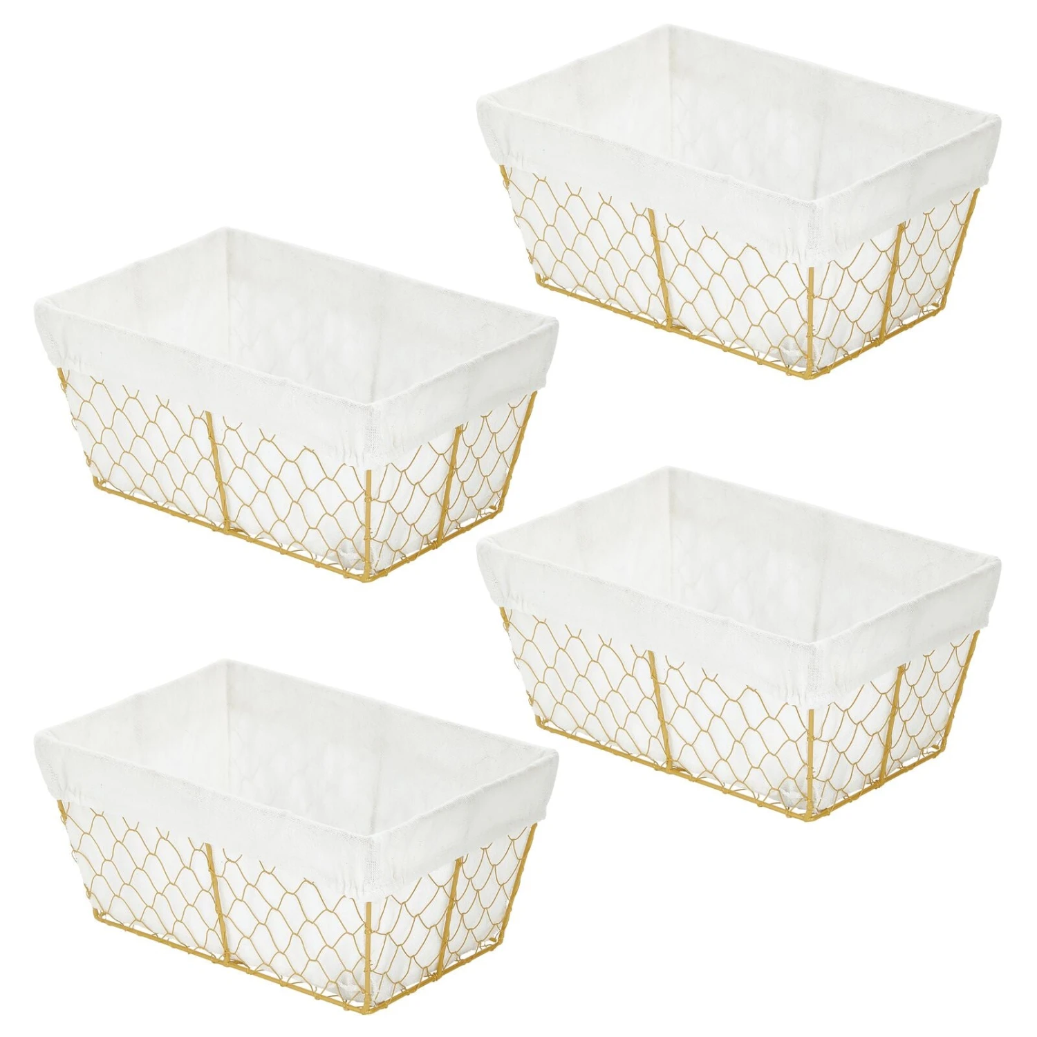 Wire Basket with Fabric Liner Wire Basket With Fabric Liner -mDesign 1600 300DPI 16964MDHS.MAIN 3
