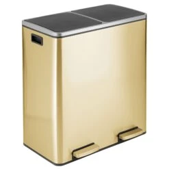60-Liter Dual Compartment Step Trash Can