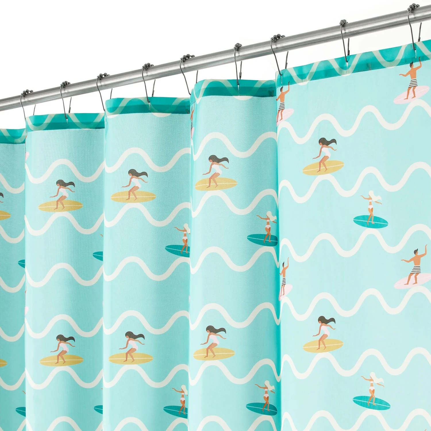 Wave Surfer Shower Curtain Wave Surfer Shower Curtain -mDesign 1600 300DPI 22356MDSC 2