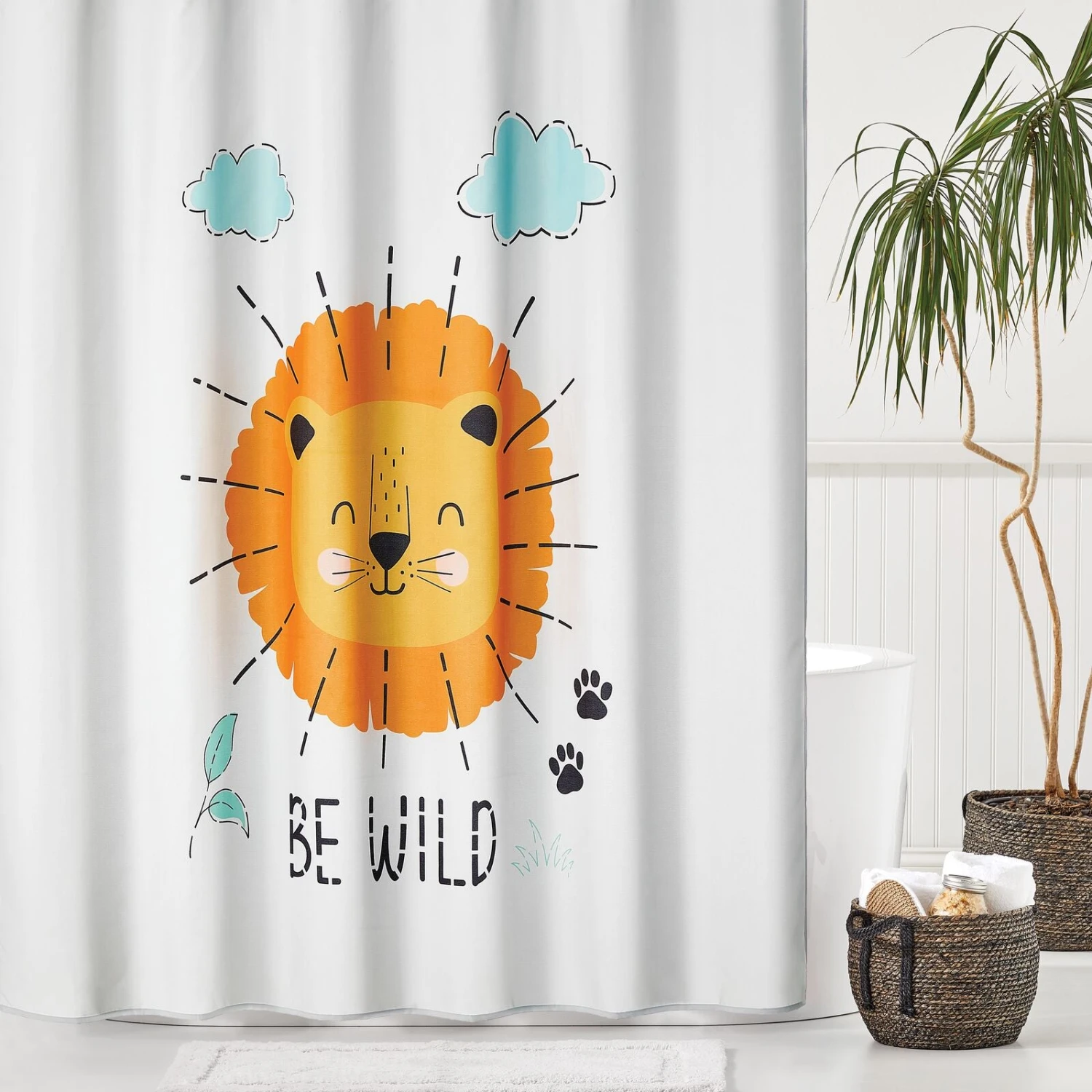 Be Wild Lion Shower Curtain Be Wild Lion Shower Curtain -mDesign 1600 300DPI 22358MDSC 3